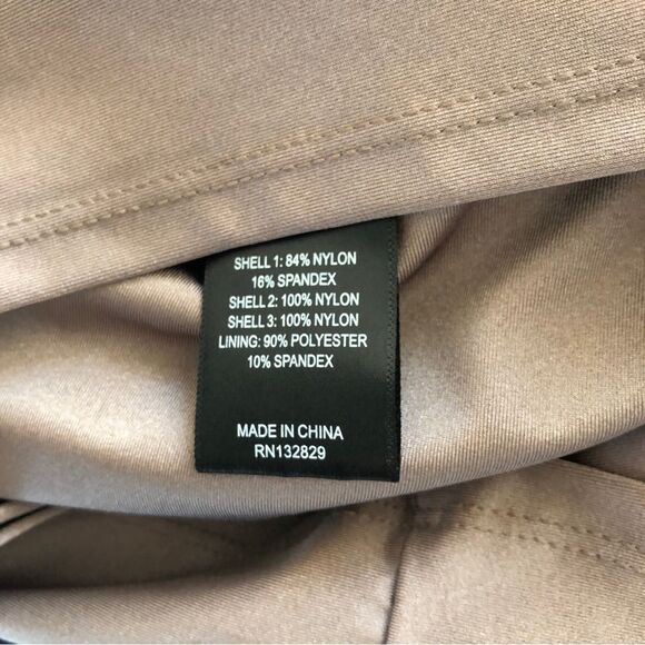 Michael Costello x REVOLVE Philip Midi Dress in Taupe Bodycon Lace Trim Halter - Picture 9 of 14